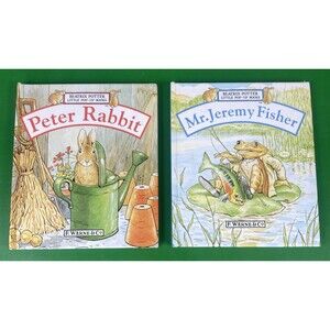 Lot of 2 Beatrix Potter Little Pop-Up Books - Mr Jeremy Fisher and Peter Rabbit